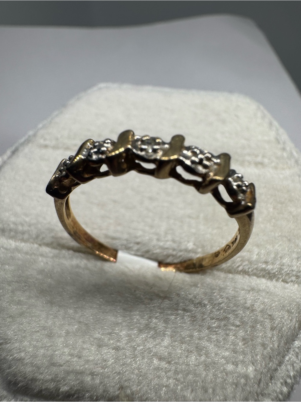 Vintage 10K Yellow Gold Natural Diamond Ring Size 6.5 | Fine Jewelry - Picture 3 of 14
